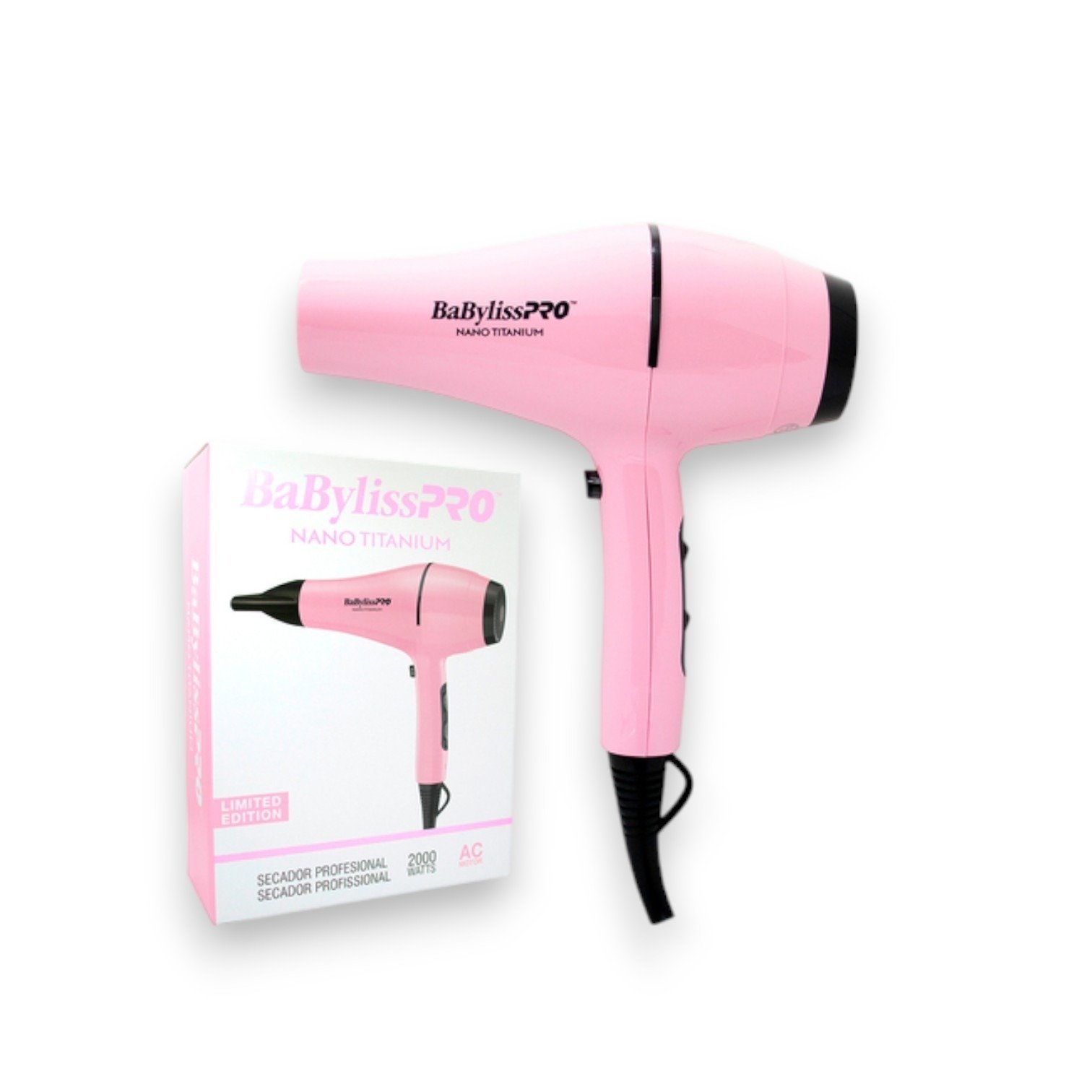 SECADOR NANO 2000W TITANIUM PINK BABYLISS